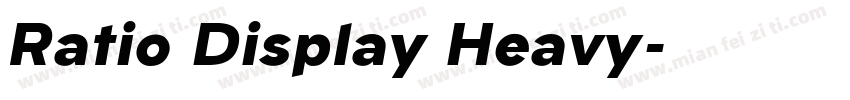 Ratio Display Heavy字体转换